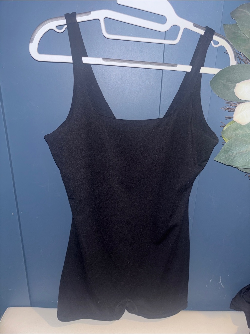 Qinsen‎ Black Tank Romper